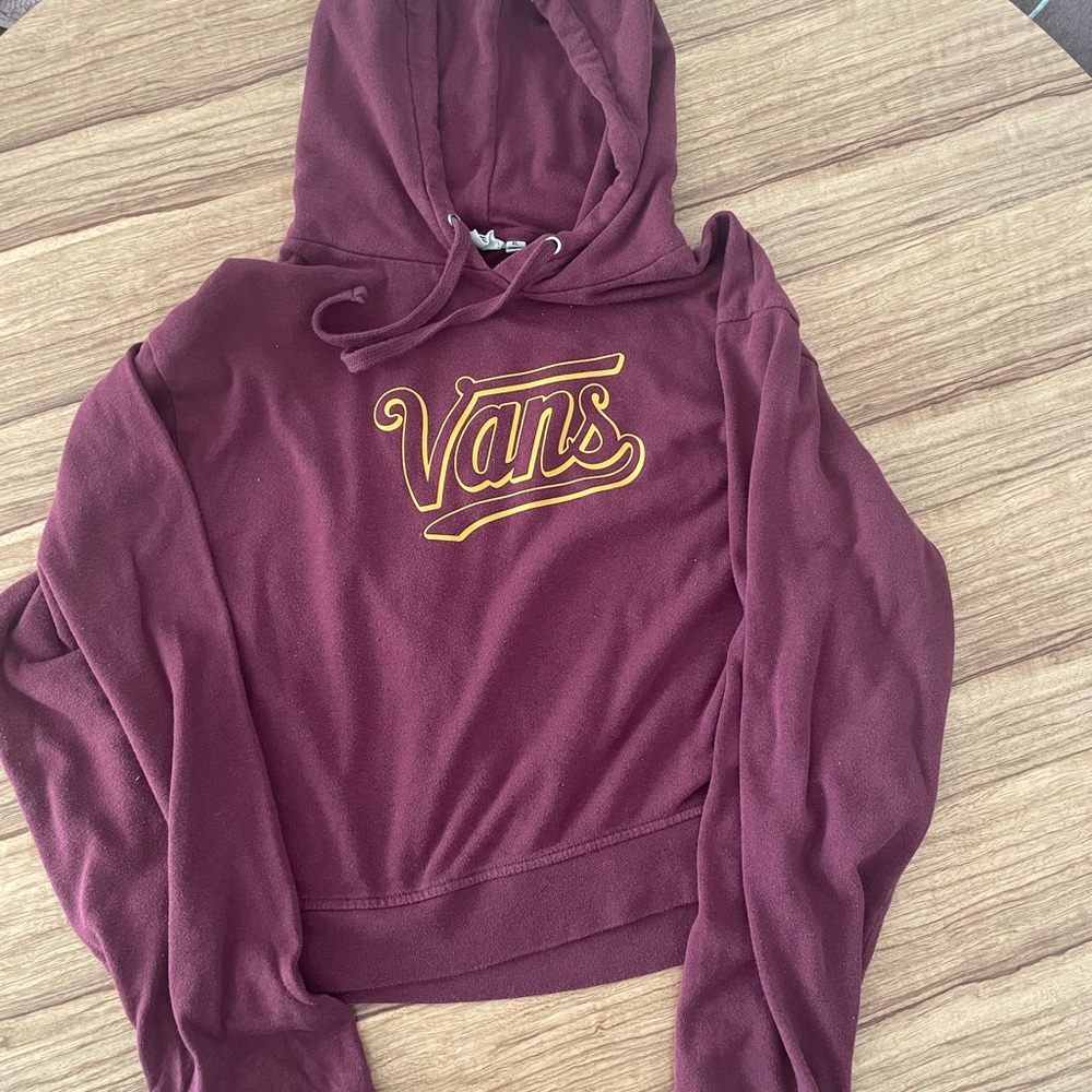 Vans Maroon Crop Hoodie